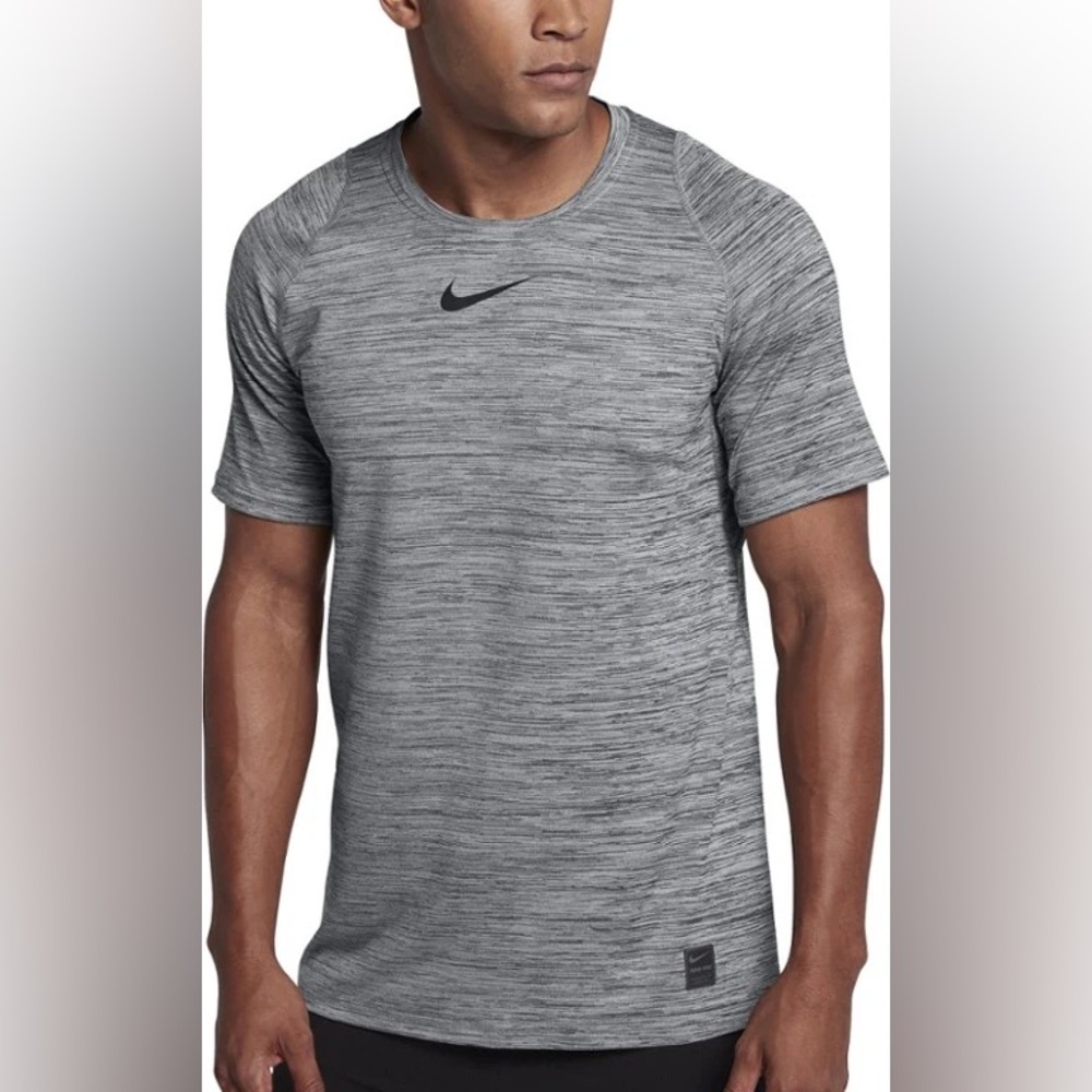 Nike Pro Dri-FIT Heathered Gray Training Shirt Size Small Performance Tee
